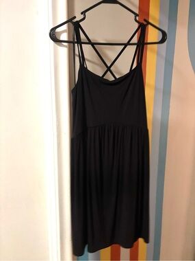 Old Navy Black Crisscross Strap Mini Dress